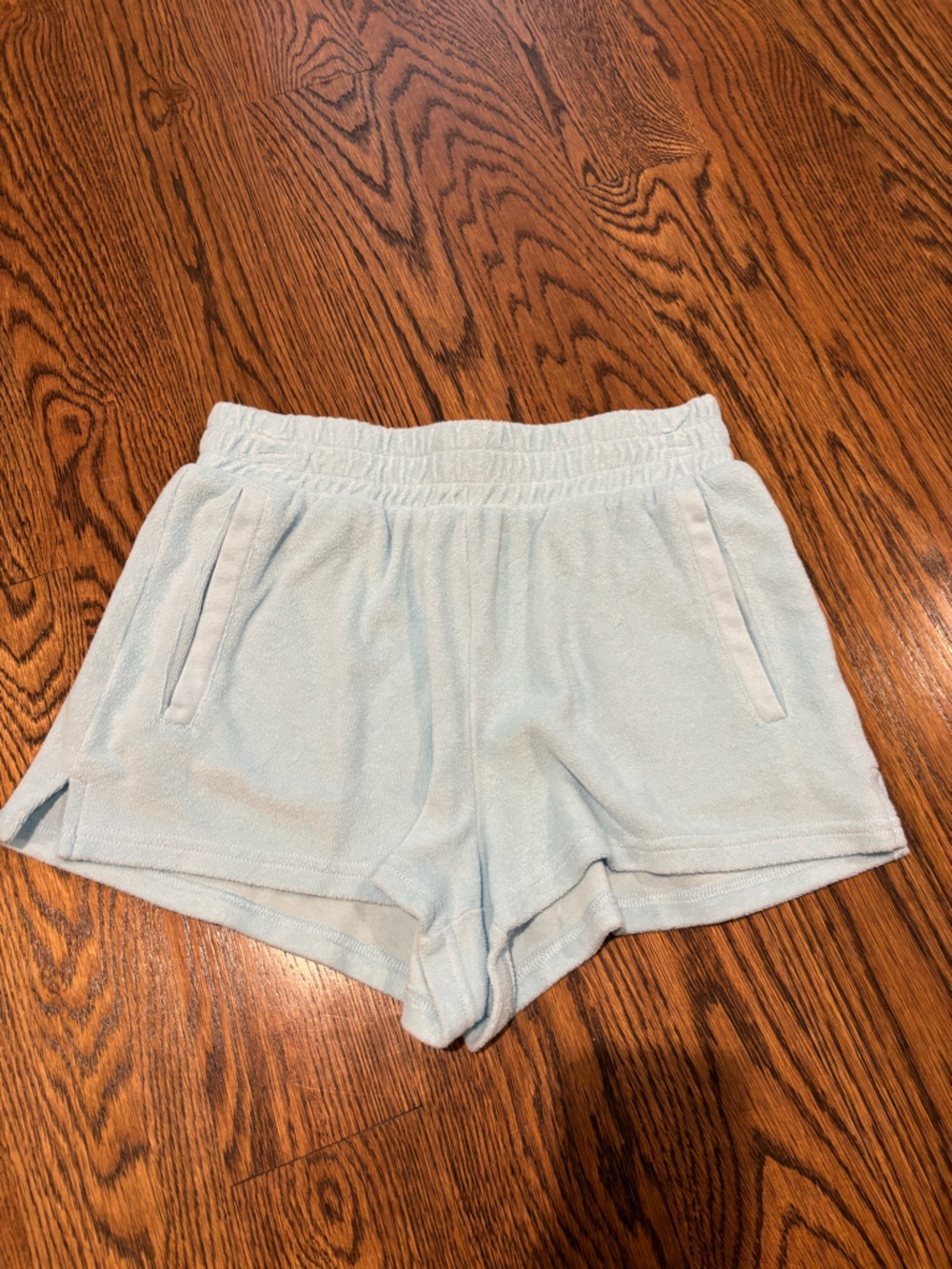 aerie terry cloth turquoise shorts